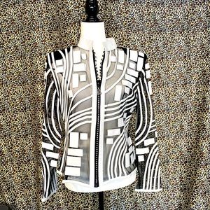 😎 Leather and mesh jacket